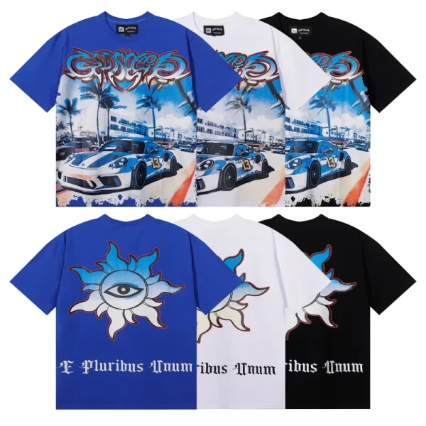Godspeed Supercar Beach Road T-Shirt #7075 Blue/White/Black Godspeed Supercar Beach Road T-Shirt #7075 Blue/White/Black