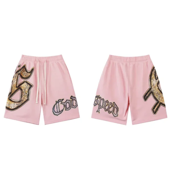 Godspeed Sweat Shorts #8678 Black/Pink