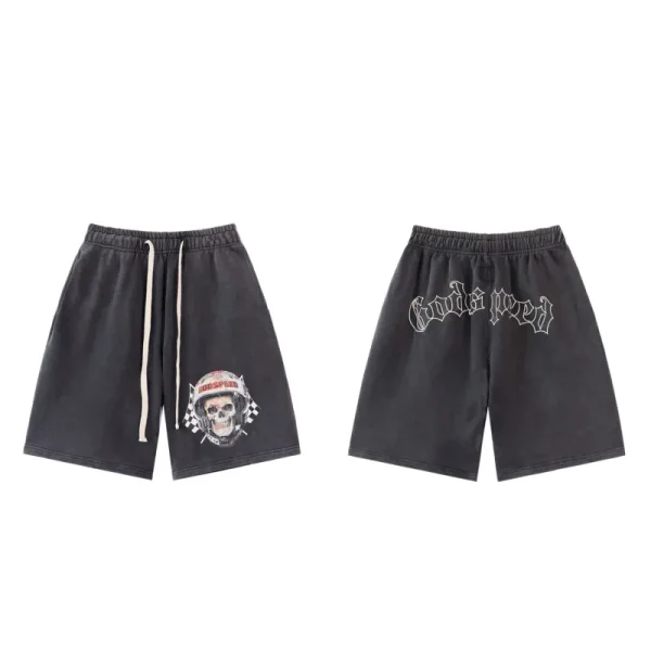 Godspeed Sweat Shorts #8679 Black/Blue