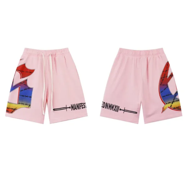 Godspeed Sweat Shorts #8775 Black/Blue/Pink
