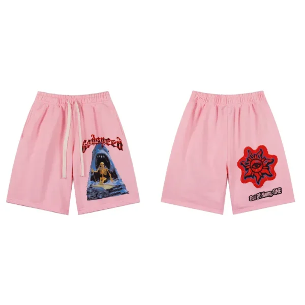 Godspeed Sweat Shorts #8781 Black/Pink