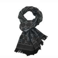 Gucci knitted bassel scarf black Gucci knitted bassel scarf black