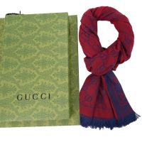 Gucci Knitted Bassel Scarf Red Gucci Knitted Bassel Scarf Red