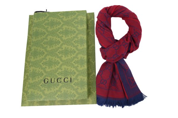 Gucci Knitted Bassel Scarf Red Gucci Knitted Bassel Scarf Red