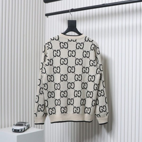 gucci_classic_double_g_jacquard_sweater_white_1B602C0936A1C Gucci Classic Double G Jacquard Sweater White