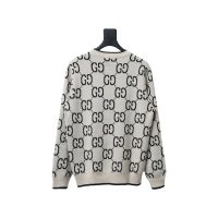 Gucci Classic Double G Jacquard Sweater White