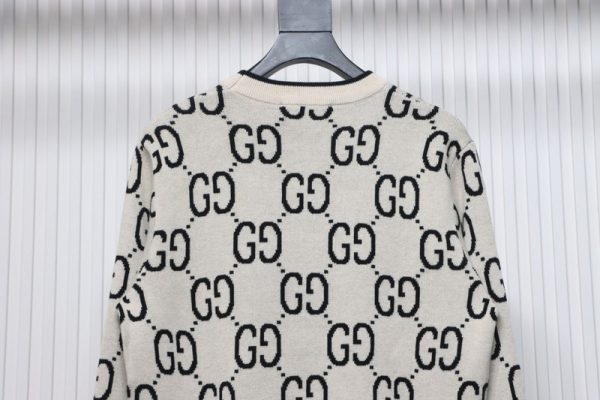 gucci_classic_double_g_jacquard_sweater_white_1B602C0D82D11 Gucci Classic Double G Jacquard Sweater White