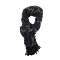Gucci Knitted Bassel Scarf Dark Black Gucci Knitted Bassel Scarf Dark Black