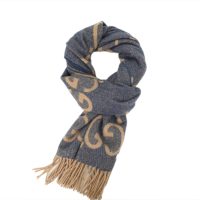 Gucci Knitted Bassel Scarf Dark Brown-Blue Gucci Knitted Bassel Scarf Dark Brown-Blue