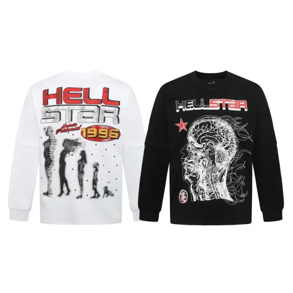 Hellstar 1996 Long-Sleeve T-Shirt D3233 Black/White Hellstar 1996 Long-Sleeve T-Shirt D3233 Black/White