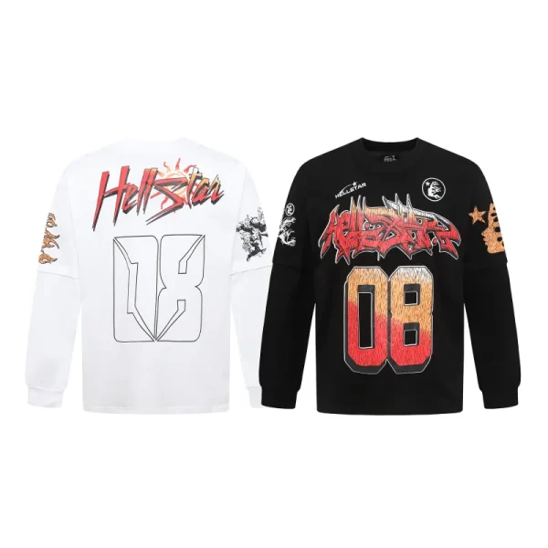Hellstar ‘08’ Long-Sleeve T-Shirt D3231 Black/White Hellstar ‘08’ Long-Sleeve T-Shirt D3231 Black/White