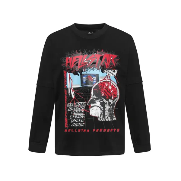 hellstar__brain__long_sleeve_t_shirt_d3236_black_white_1D0E53C1A4B11 Hellstar ‘Brain’ Long-Sleeve T-Shirt D3236 Black/White