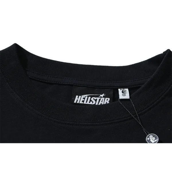 Hellstar 'Powered By The Star' Long-Sleeve T-Shirt #651 Black Purple