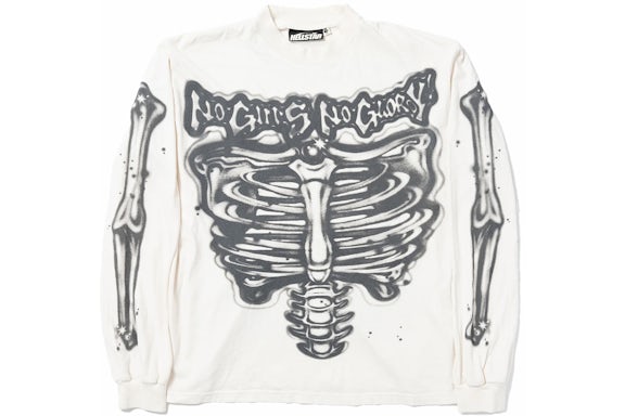 Hellstar Airbrushed Bones Longsleeve White Hellstar Airbrushed Bones Longsleeve White