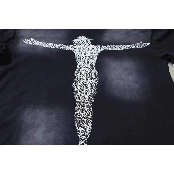 Hellstar Christ Long-Sleeve T-Shirt #652 Washed Black