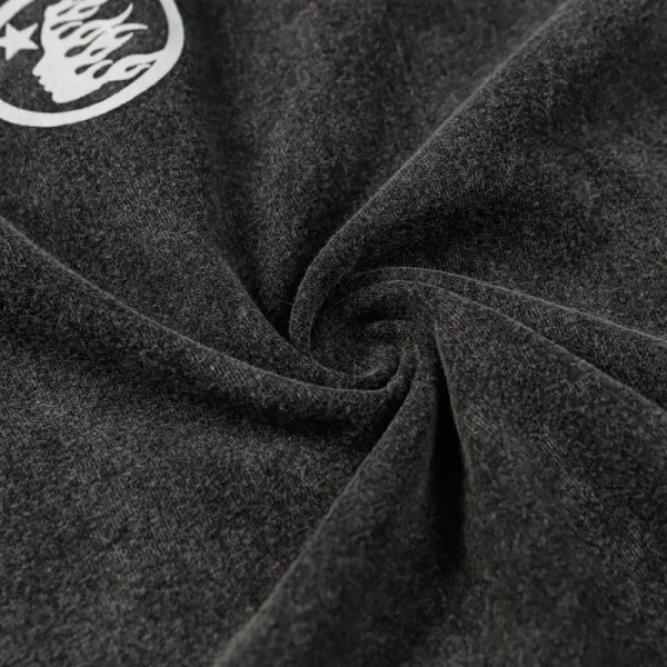 Hellstar Christ Long-Sleeve Washed Black T-Shirt D3102 Old Brick Red