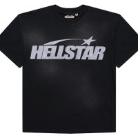 Hellstar Classic Glitter Logo T-shirt Black