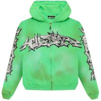 Hellstar Graffiti Zip-Up Green Hellstar Graffiti Zip-Up Green