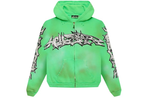 Hellstar Graffiti Zip-Up Green Hellstar Graffiti Zip-Up Green