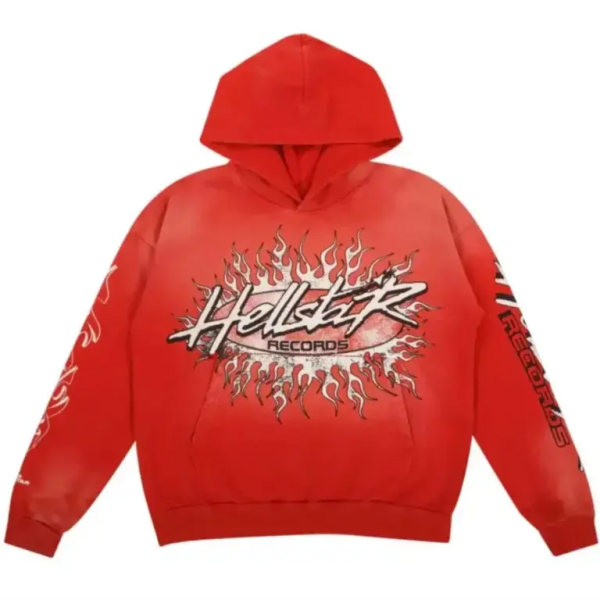 Hellstar Records Hoodie Red pk0218 Hellstar Records Hoodie Red pk0218