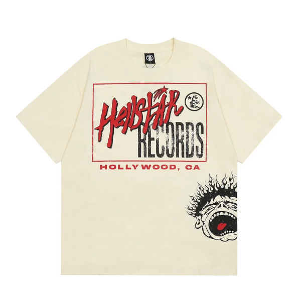 Hellstar Records T-shirt Off-White