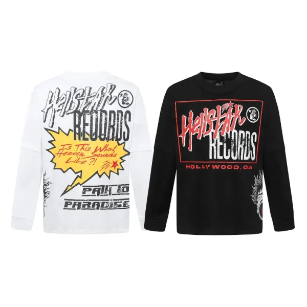 Hellstar Silent Ride Long-Sleeve T-Shirt D3230 Black/White Hellstar Silent Ride Long-Sleeve T-Shirt D3230 Black/White