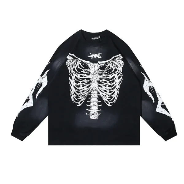 Hellstar Skeleton Long-Sleeve T-Shirt #699 Black
