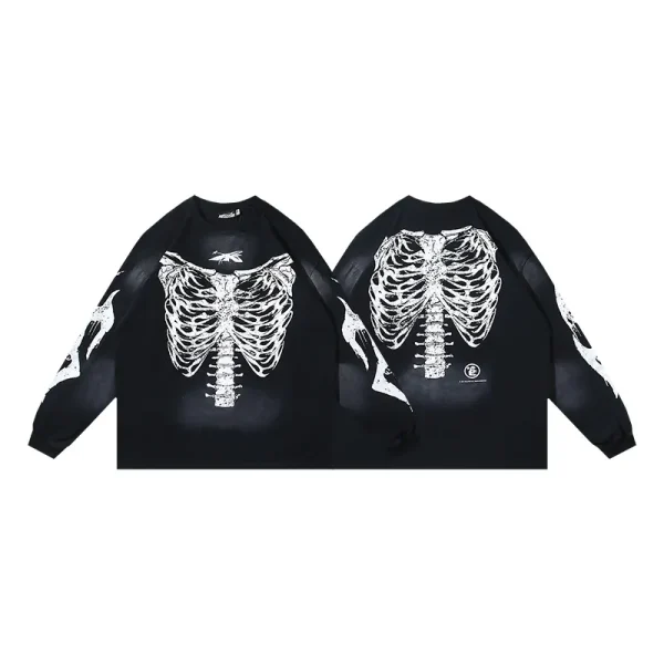 Hellstar Skeleton Long-Sleeve T-Shirt #699 Black