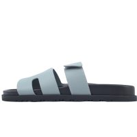 Hermes Flat Slippers Blue Hermes Flat Slippers Blue