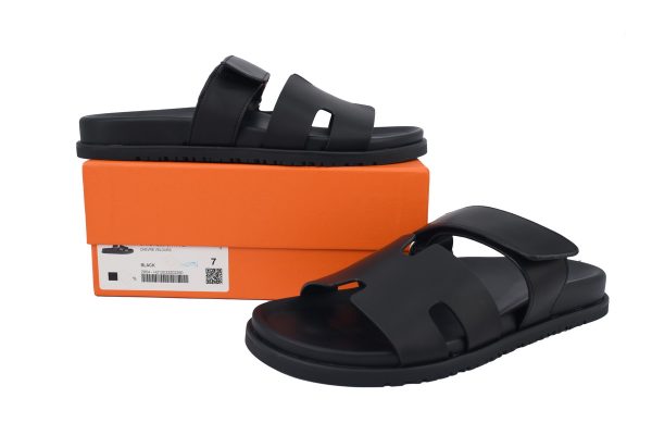 hermes_flat_slippers_black_1C5DCC2F94C1A Hermes Flat Slippers Black