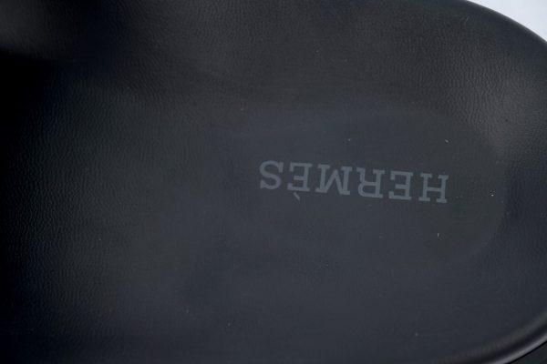 hermes_flat_slippers_black_1C5DCC2FC3019 Hermes Flat Slippers Black