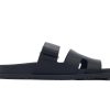 hermes_flat_slippers_black_1C5DCC3139A17 Hermes Flat Slippers Black