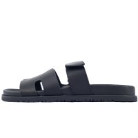 Hermes Flat Slippers Black Hermes Flat Slippers Black