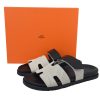 hermes_flat_slippers_dark_gray_1C5DCB88DC110 Hermes Flat Slippers Dark Gray