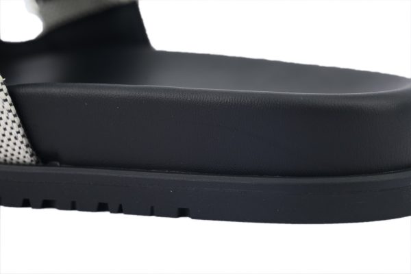 hermes_flat_slippers_dark_gray_1C5DCB8A6191C Hermes Flat Slippers Dark Gray