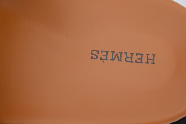 hermes_flat_slippers_grey_coffee_color_1C5DCB49BE916 Hermes Flat Slippers Grey Coffee Color