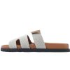 Hermes Flat Slippers Grey Coffee Color Hermes Flat Slippers Grey Coffee Color
