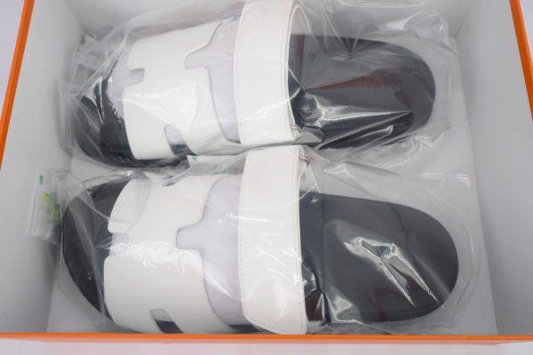 hermes_flat_slippers_white_1C5DCBE9ECF11 Hermes Flat Slippers White