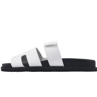 Hermes Flat Slippers White Hermes Flat Slippers White