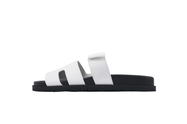 Hermes Flat Slippers White Hermes Flat Slippers White