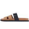 Hermes Khaki Black flip flops Hermes Khaki Black flip flops