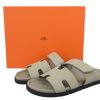 Hermes Khaki flip flops