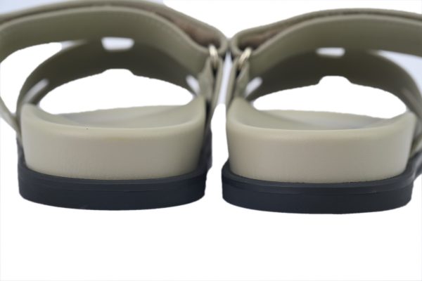 Hermes Khaki flip flops