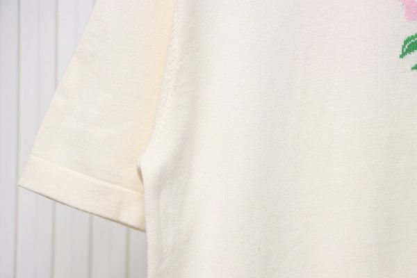 High Quality Batch Louis Vuitton LV Tyler co-branded floral jacquard knitted short-sleeved T-shirt