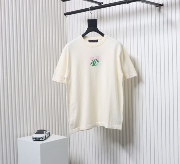 High Quality Batch Louis Vuitton LV Tyler co-branded floral jacquard knitted short-sleeved T-shirt