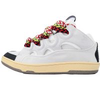 Lanvin Curb Leather Sneaker White Black