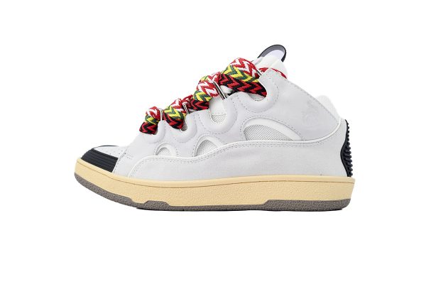 Lanvin Curb Leather Sneaker White Black Lanvin Curb Leather Sneaker White Black