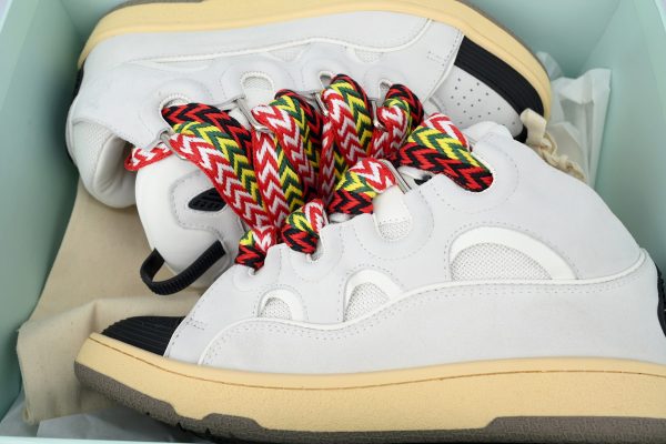 lanvin_curb_leather_sneaker_white_black_1CAAA3659D414 Lanvin Curb Leather Sneaker White Black