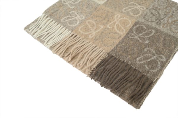 loewe_wool_fringed_scarf_brown_1D186CFE64417 Loewe wool fringed scarf brown