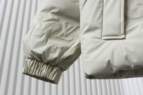 louis_vuitton_embossed_zipper_down_jacket_white_1D0F091B5B914 Louis Vuitton Embossed Zipper Down Jacket White